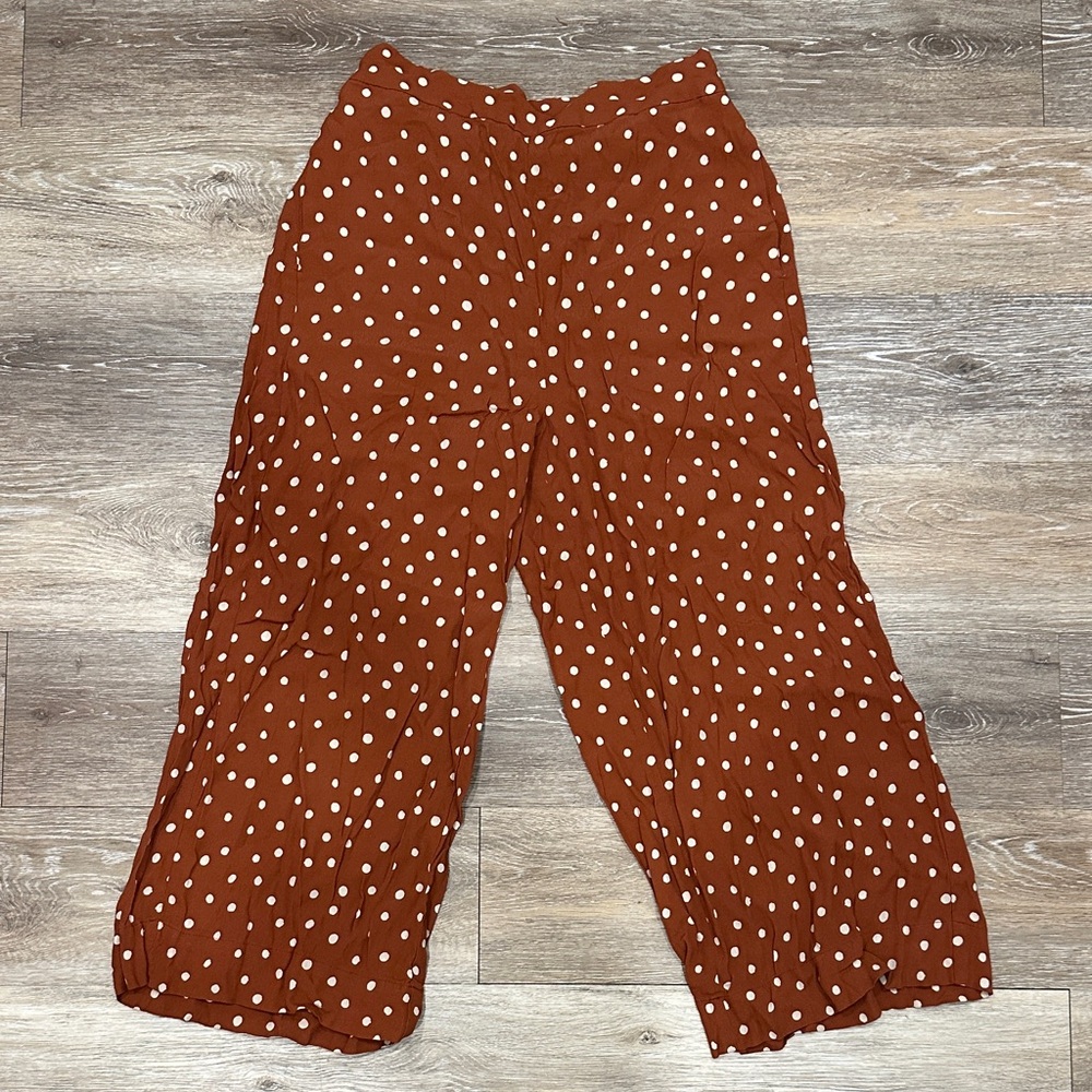 Madewell Rust Polka Dot Pants